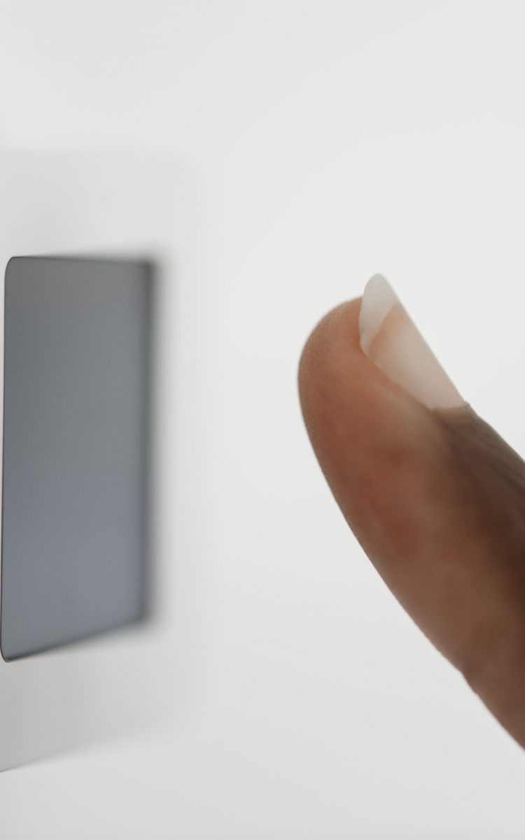 Fingerprint scan for smart home security system
